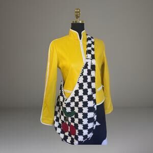 Carlisle Canary Yellow Vintage Butter Soft Leather Coat- Mod Retro Vibe - Magic!